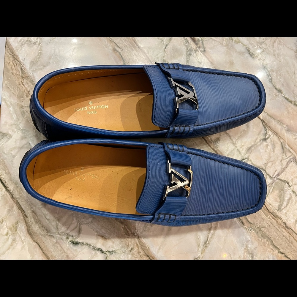 Men Louis Vuitton loafers size 9 1/2… almost brand new! Only wore once..